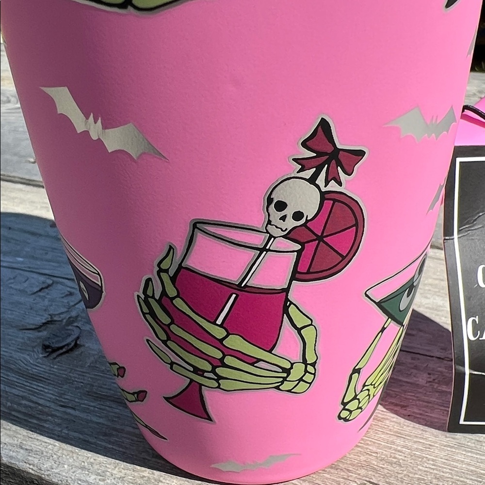 Pink Halloween Skeleton Hand Mug @ 10 oz - Picture 9 of 10